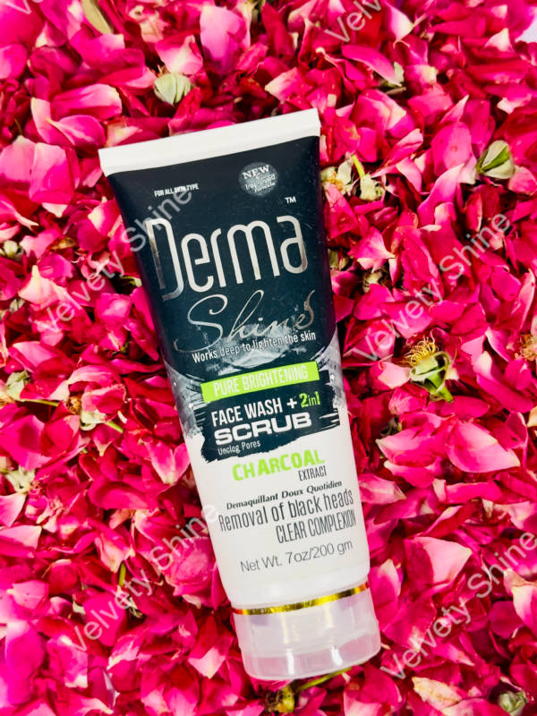 Derma Shine Charcoal Face Wash+ Scrub (2 in 1)
